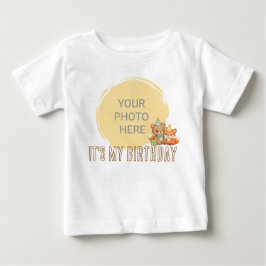 Bebé Foto personalizada Es mi cumpleaños | Camiseta de