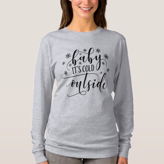Bebé, frío fuera de la camiseta de manga larga de  (Anverso)