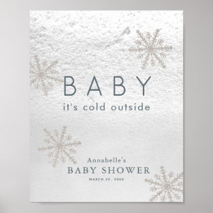 Bebé, frío fuera de la señal de bienvenida de Baby