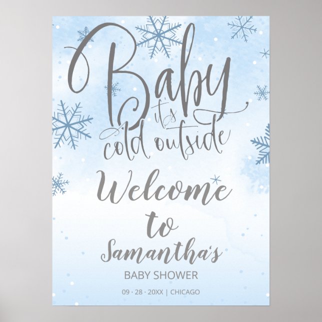 Bebé, frío fuera de la señal de bienvenida de Baby (Frente)