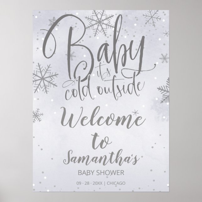 Bebé, frío fuera de la señal de bienvenida de Baby (Frente)