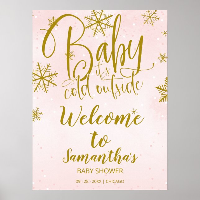 Bebé, frío fuera de la señal de bienvenida de Baby (Frente)