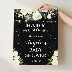 Bebé, frío fuera de la señal de bienvenida de Baby