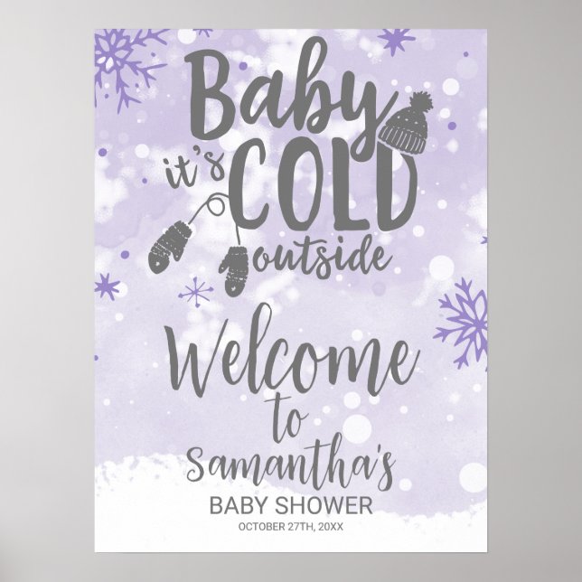 Bebé, frío fuera de la señal de bienvenida de Baby (Frente)