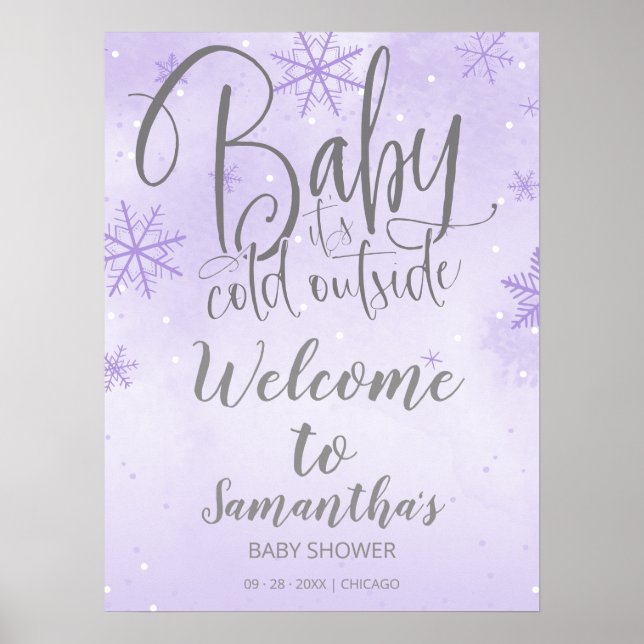 Bebé, frío fuera de la señal de bienvenida de Baby (Frente)