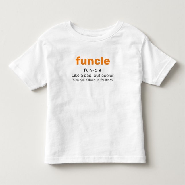 Bebé Funcle - Camiseta de la familia del tío divertido (Anverso)