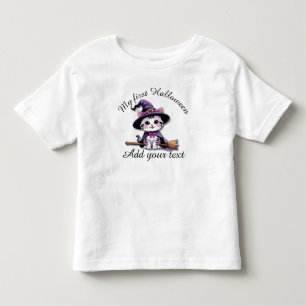 Bebé Gato Bruja Adorable – Camiseta Infantil de Hallowe