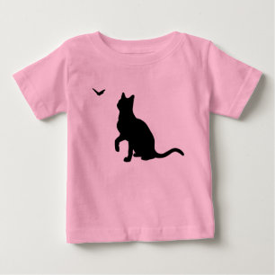 Bebé Gato con camiseta de infante de mariposa - rosa