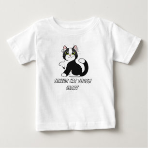 Bebé "Gato Esmoquin Corazón Fuerte Camiseta de Gatito D