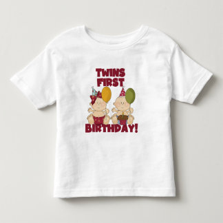 Bebé Gemelos, primera camiseta de cumpleaños y regalos 