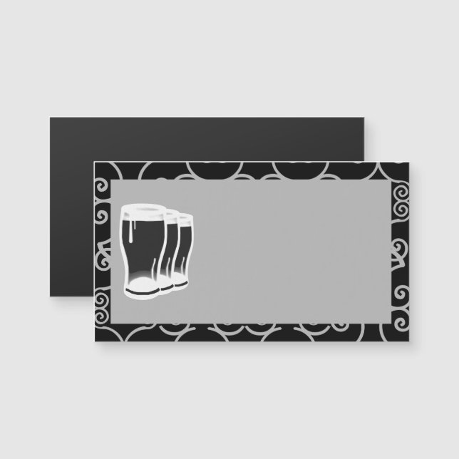 Bebe Glasses Business Card Magnet en blanco (Anverso/Reverso)
