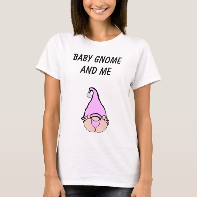 Bebé Gnome y yo camiseta rosa (Anverso)