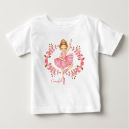 Bebé Graceful Ballerina camiseta de cabeza roja