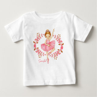 Bebé Graceful Ballerina camiseta de cabeza roja
