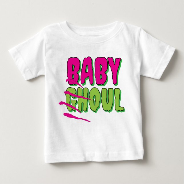 Bebé Graciosa burla ingeniosa camiseta de 'Baby Ghoul' (Anverso)