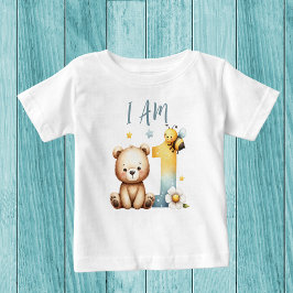 Bebé Gran camiseta de un oso abrazo