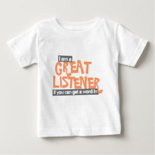 Bebé Gran camiseta naranja de oyentes para niños pequeñ