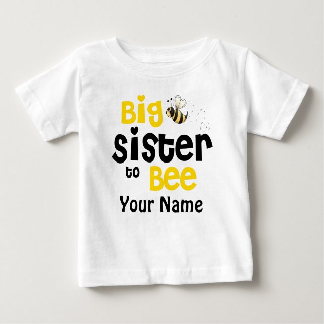 Bebé Gran Hermana de la camiseta personalizada (Anverso)