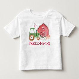 Bebé Granja de tractores con camiseta 3I-E-I-O