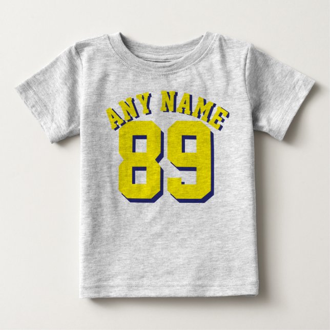 Bebé gris y amarillo | Diseño de Jersey Deportivo (Anverso)