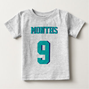 Bebé gris y Verde azulado Deportes Jersey Design