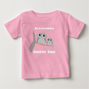 Bebé Grote zus aanpasbaar naam conoció la camiseta de b
