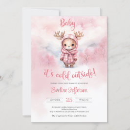 Bebé, hace frío afuera chica Invitación a Baby Sho