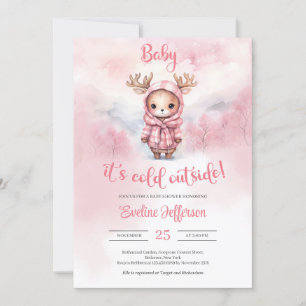 Bebé, hace frío afuera chica Invitación a Baby Sho