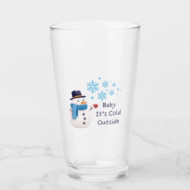 Bebé, hace frío afuera con un muñeco de nieve en u (Anverso)