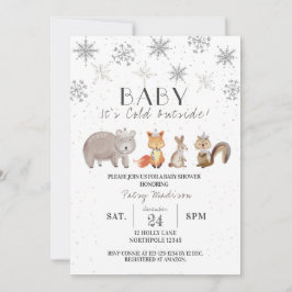 Bebé, hace frío afuera, Invitación a Baby Shower e