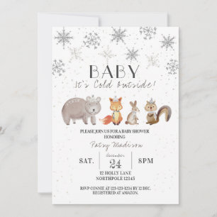 Bebé, hace frío afuera, Invitación a Baby Shower e