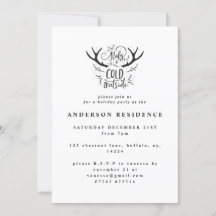 Bebé, hace frío afuera Invitación a fiesta navideñ