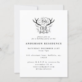 Bebé, hace frío afuera Invitación a fiesta navideñ