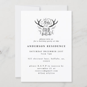 Bebé, hace frío afuera Invitación a fiesta navideñ