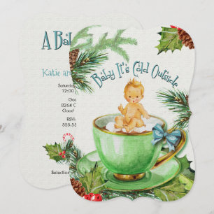 Bebé hace frío afuera Invitación de Baby Shower