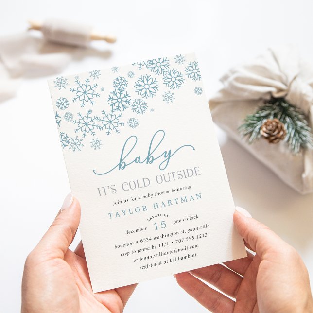 Bebé hace frío afuera | Invitación de Baby Shower (Subido por el creador)