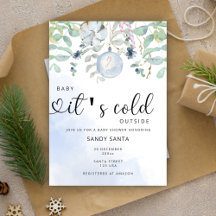 Bebé, hace frío afuera invitación de baby shower
