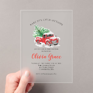 Bebé hace frío afuera Invitación de baby shower de