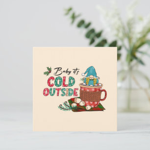 Bebé hace frío afuera Navidades Gnome