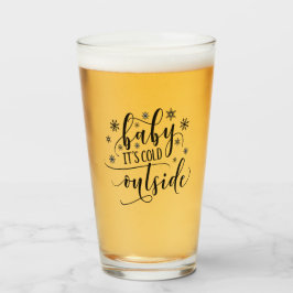 Bebé hace frío afuera Taza de vidrio Vaso de cerve