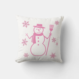 Bebé, hace frío fuera Almohada de muñeco de nieve