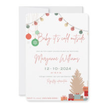 Bebé, hace frío fuera de la invitación a la ducha 