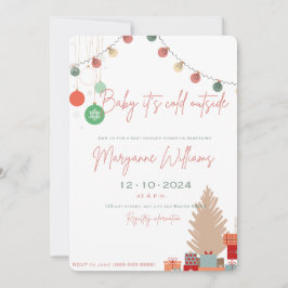 Bebé, hace frío fuera de la invitación a la ducha