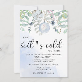 Bebé, hace frío fuera de la invitación a la ducha 