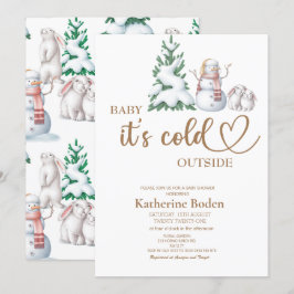 Bebé, hace frío fuera de la invitación a la ducha