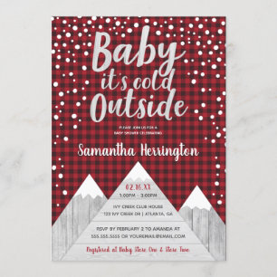 Bebé, hace frío fuera de la invitación de Baby Sho