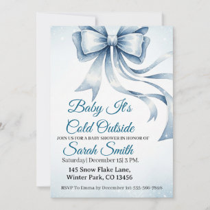 Bebé, hace frío fuera de la invitación de Baby Sho