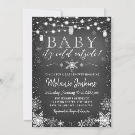 Bebé, hace frío fuera de la invitación de Baby Sho