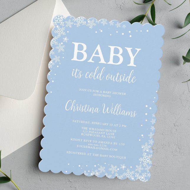Bebé, hace frío fuera de la invitación de Baby Sho (Subido por el creador)
