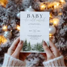Bebé, hace frío fuera de la invitación de Baby Sho